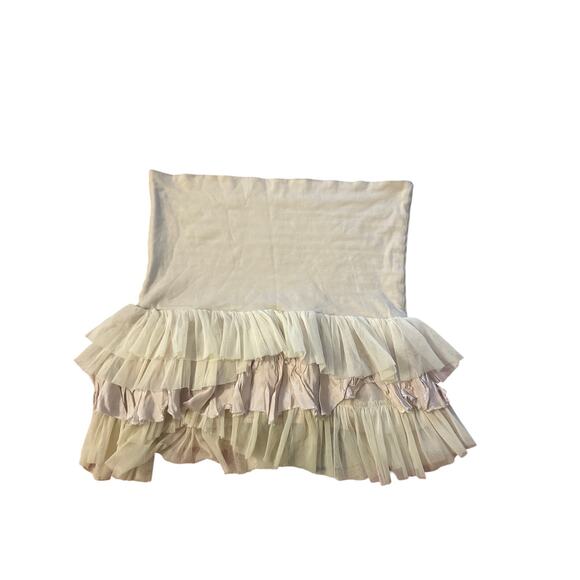 Free People Dresses & Skirts - Women S Free People FP One Ruffle Tiered Mini Skirt Roll Down Cotton Stretch